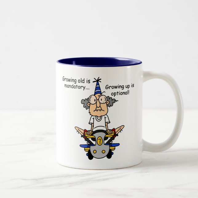 Tasse 2 Couleurs Growing Up est un Humour facultatif (Droit)
