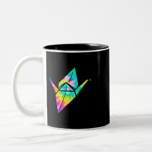 Tasse 2 Couleurs Grue en papier Tie Dye Origami