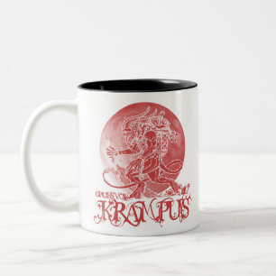 Tasse 2 Couleurs Gruss vom krampus Joyeux Noël à demon xmas