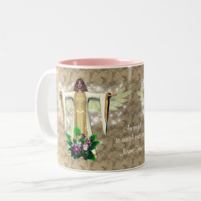 Tasse 2 Couleurs Guardian Angel Gold Inspiration personnalisée (Devant gauche)