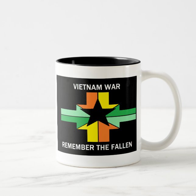 TASSE 2 COULEURS GUERRE DE VIETNAM - RAPPELEZ-VOUS TOMBÉ (Droit)