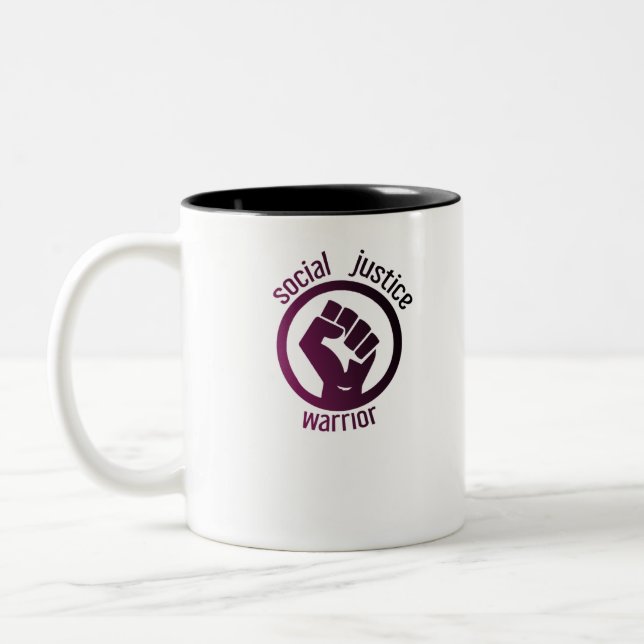 Tasse 2 Couleurs Guerrier de la justice sociale (Gauche)