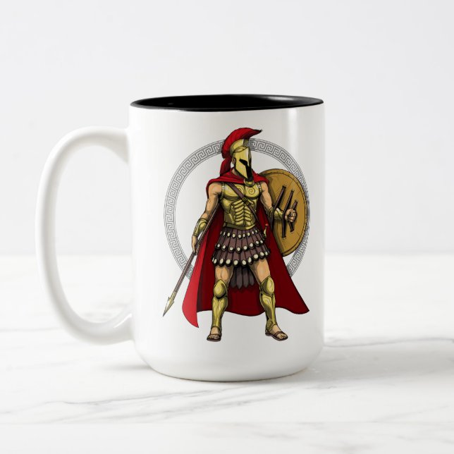 Tasse 2 Couleurs Guerrier spartiate (Gauche)