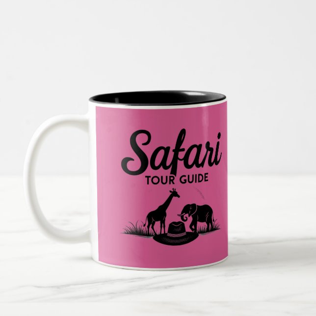 Tasse 2 Couleurs Guide Safari Tour Cadeau (Gauche)