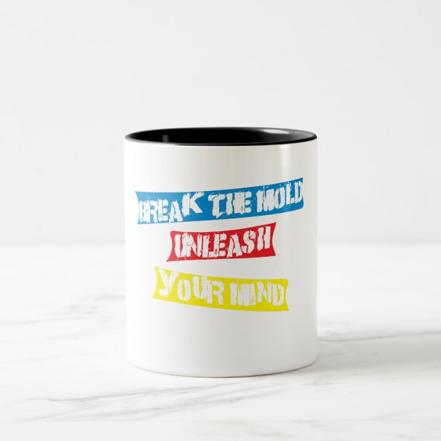 Tasse 2 Couleurs Guillemet inspirant (Centre)