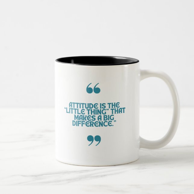 Tasse 2 Couleurs Guillemets positifs (Droit)