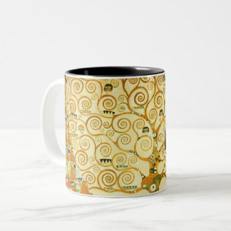 Tasse 2 Couleurs Gustav Klimt L'Arbre De Vie Art Nouveau Vintage