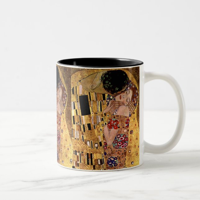 Tasse 2 Couleurs Gustav Klimt : Le baiser (détail) (Droit)