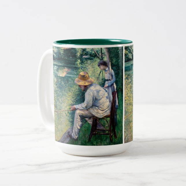 Tasse 2 Couleurs Gustave Caillebotte - Pêche à la ligne (Devant gauche)