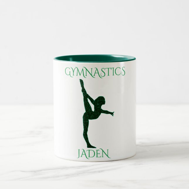 Tasse 2 Couleurs Gymnastique deux tonneaux de café personnalisé. (Centre)