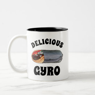 Tasse 2 Couleurs Gyro Gita Viande Sandwich Méditerranéen