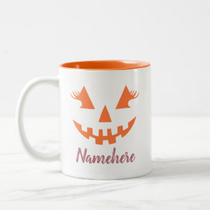 Tasse 2 Couleurs Halloween Citrouille Jack-o'-lantern fille personn