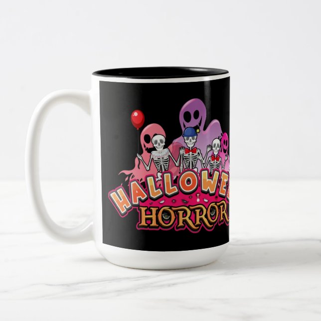 Tasse 2 Couleurs Halloween Clowns effrayants Horreur (Gauche)