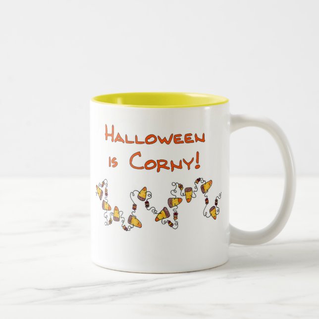Tasse 2 Couleurs Halloween est Corny (Droit)
