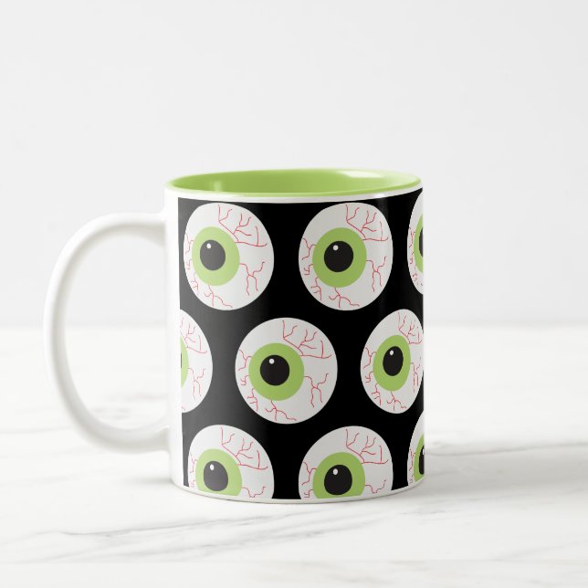 Tasse 2 Couleurs Halloween Eyeball effrayant (Gauche)