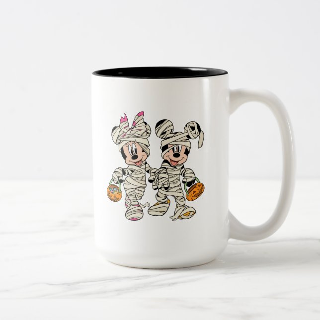Tasse 2 Couleurs Halloween Mummy Mickey & Minnie (Droit)