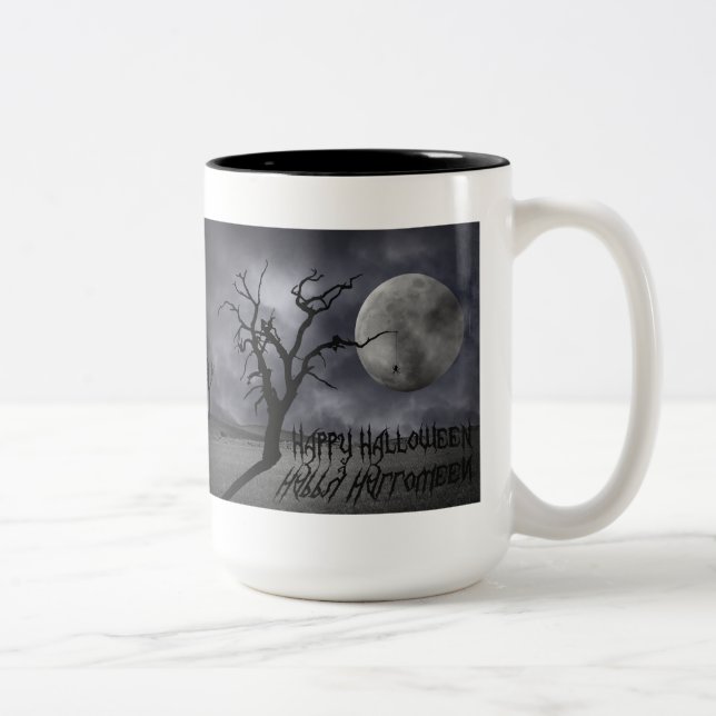 Tasse 2 Couleurs Halloween paysager éffrayant (Droit)