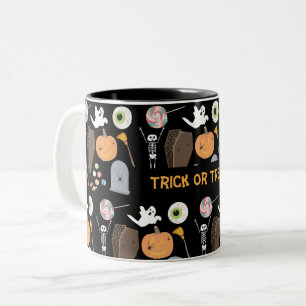 Tasse 2 Couleurs Halloween Trick ou Treat