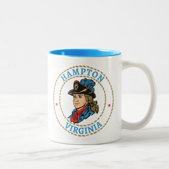 Tasse 2 Couleurs Hampton Virginia Colonial (Droit)