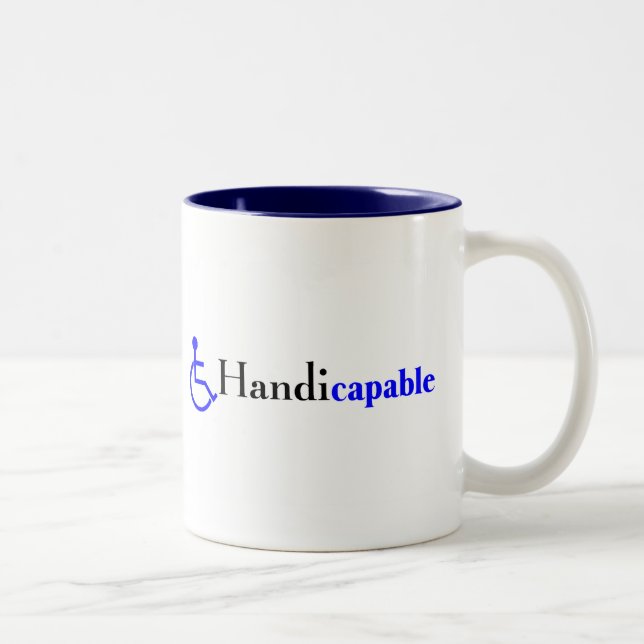 Tasse 2 Couleurs Handicapable (fauteuil roulant) (Droit)