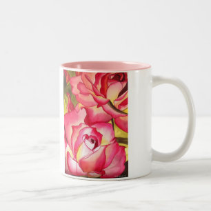 Tasse 2 Couleurs Hannah Gordon rose rose fleurs aquarelle art