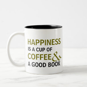 Tasse 2 Couleurs Happiness est une Coupe de Café & Bon Livre Novelt