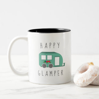 Tasse 2 Couleurs Happy Glamper RV Camping féminin