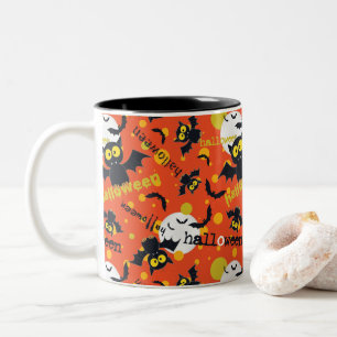 Tasse 2 Couleurs Happy Halloween Vampire Fang Bat Conception Éffray