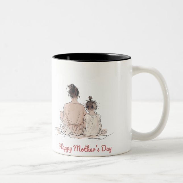 Tasse 2 Couleurs Happy Mother's Day (Droit)
