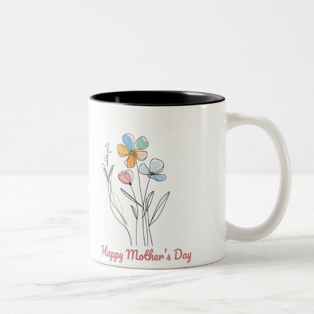 Tasse 2 Couleurs Happy Mother's Day (Droit)