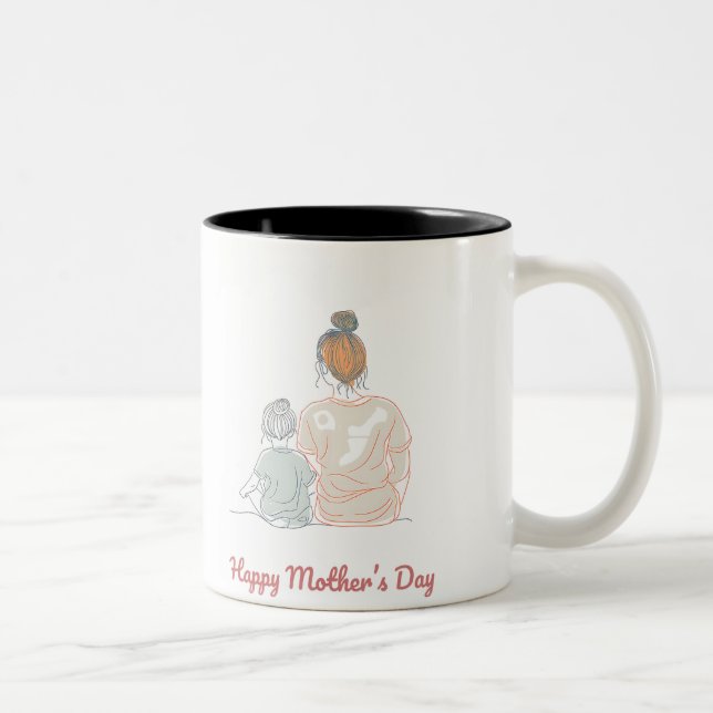 Tasse 2 Couleurs Happy Mother's Day (Droit)