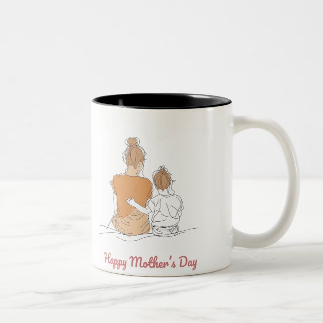 Tasse 2 Couleurs Happy Mother's Day (Droit)
