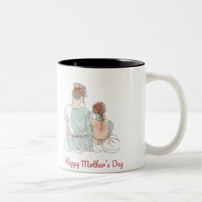 Tasse 2 Couleurs Happy Mother's Day (Droit)