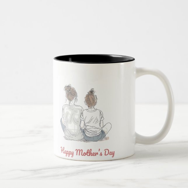 Tasse 2 Couleurs Happy Mother's Day (Droit)