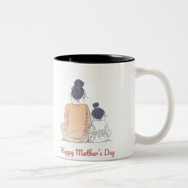 Tasse 2 Couleurs Happy Mother's Day (Droit)