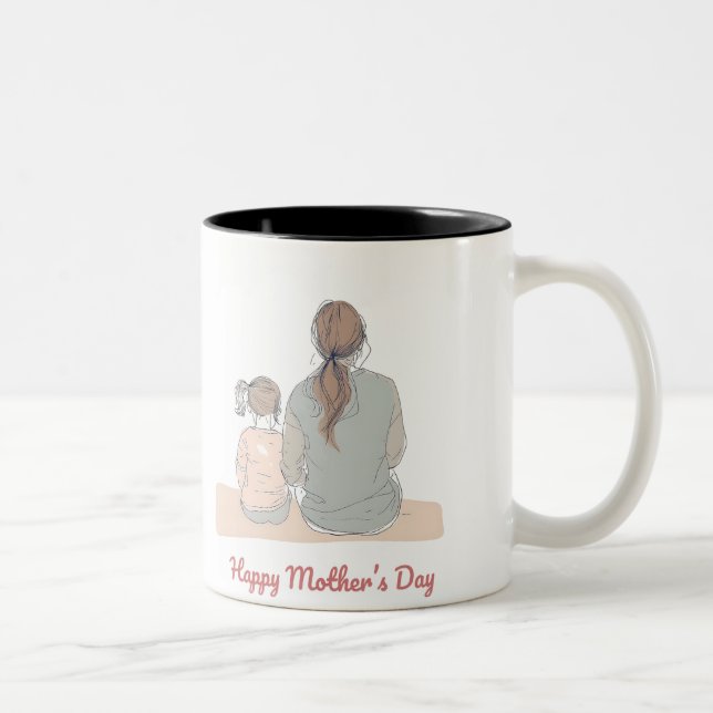 Tasse 2 Couleurs Happy Mother's Day (Droit)
