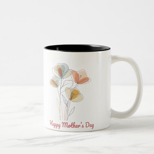 Tasse 2 Couleurs Happy Mother's Day (Droit)