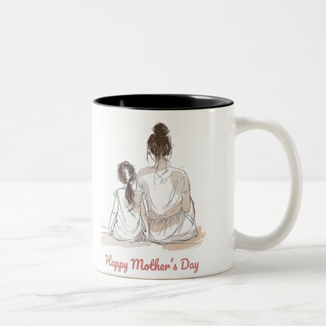 Tasse 2 Couleurs Happy Mother's Day (Droit)