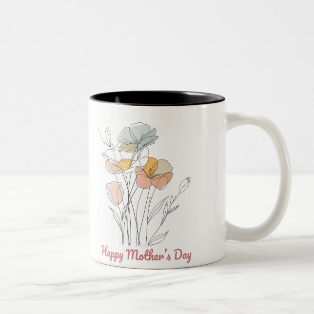 Tasse 2 Couleurs Happy Mother's Day (Droit)
