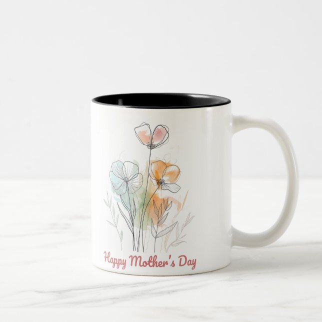 Tasse 2 Couleurs Happy Mother's Day (Droit)