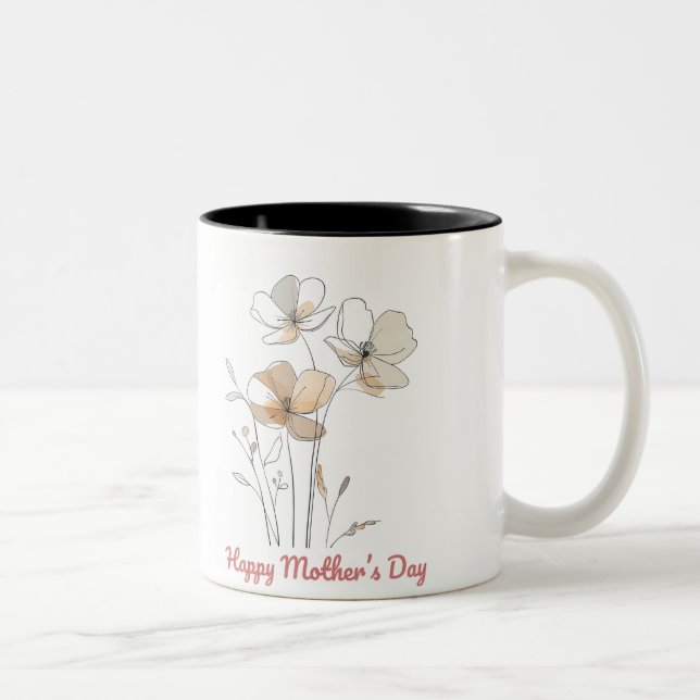 Tasse 2 Couleurs Happy Mother's Day (Droit)