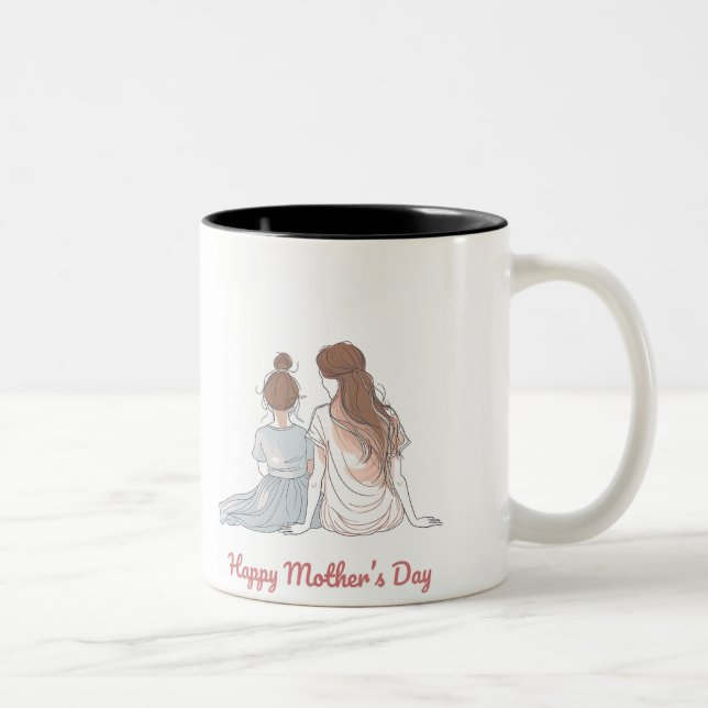Tasse 2 Couleurs Happy Mother's Day (Droit)