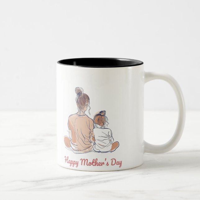 Tasse 2 Couleurs Happy Mother's Day (Droit)