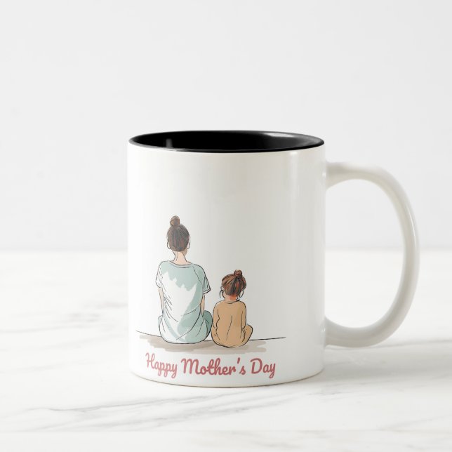 Tasse 2 Couleurs Happy Mother's Day (Droit)