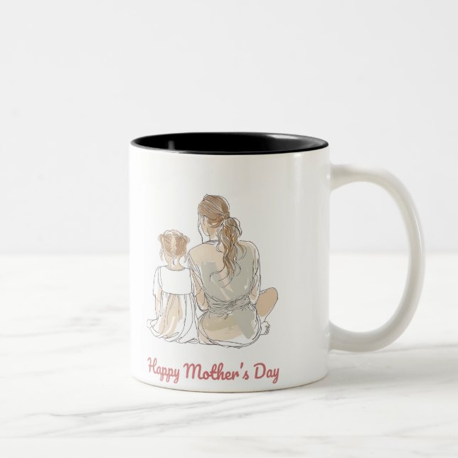 Tasse 2 Couleurs Happy Mother's Day (Droit)