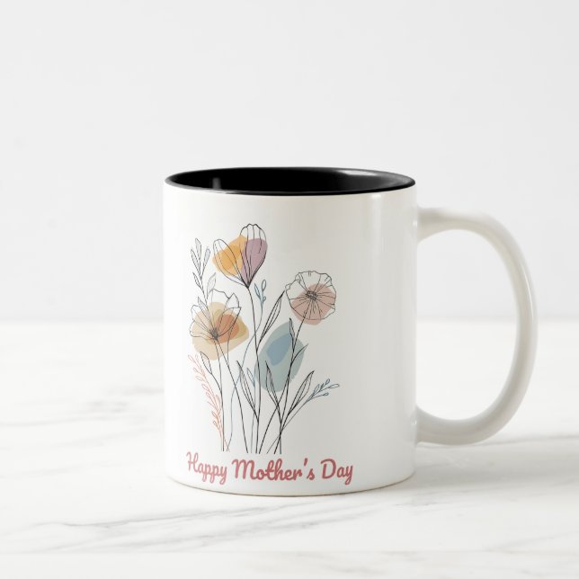 Tasse 2 Couleurs Happy Mother's Day (Droit)