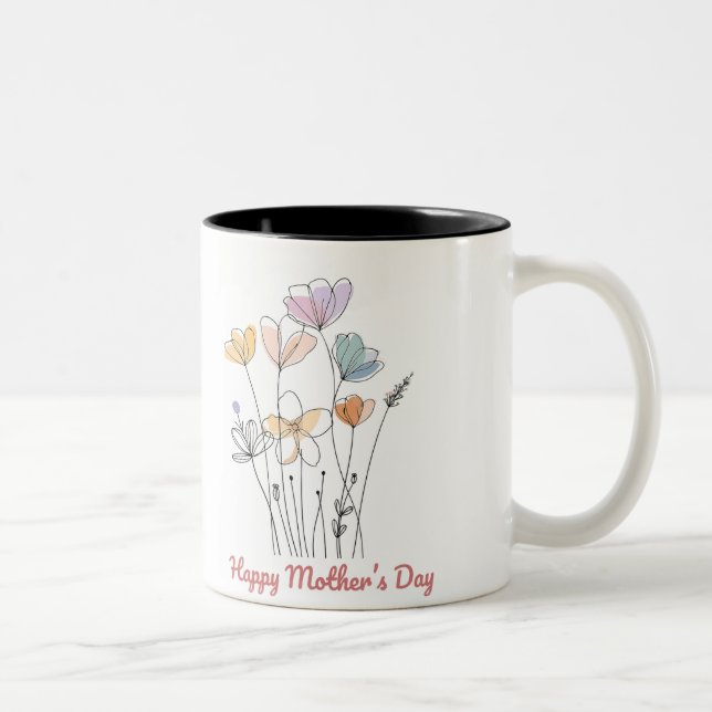 Tasse 2 Couleurs Happy Mother's Day (Droit)
