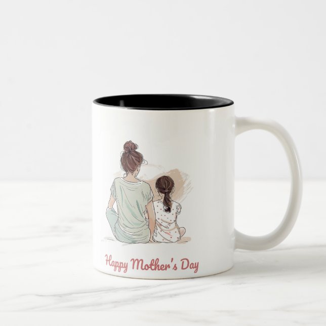 Tasse 2 Couleurs Happy Mother's Day (Droit)