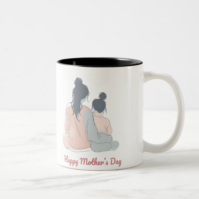 Tasse 2 Couleurs Happy Mother's Day (Droit)