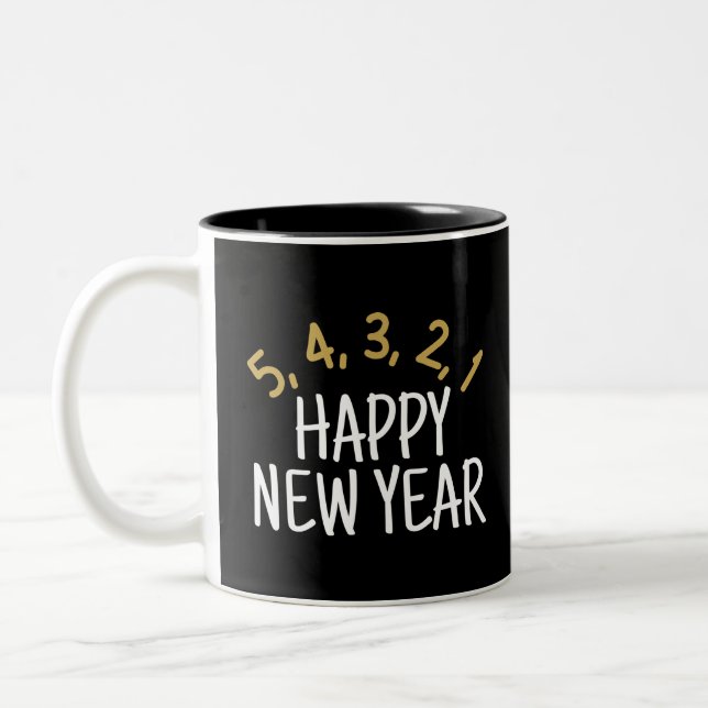 Tasse 2 Couleurs Happy New Year Funny (Gauche)